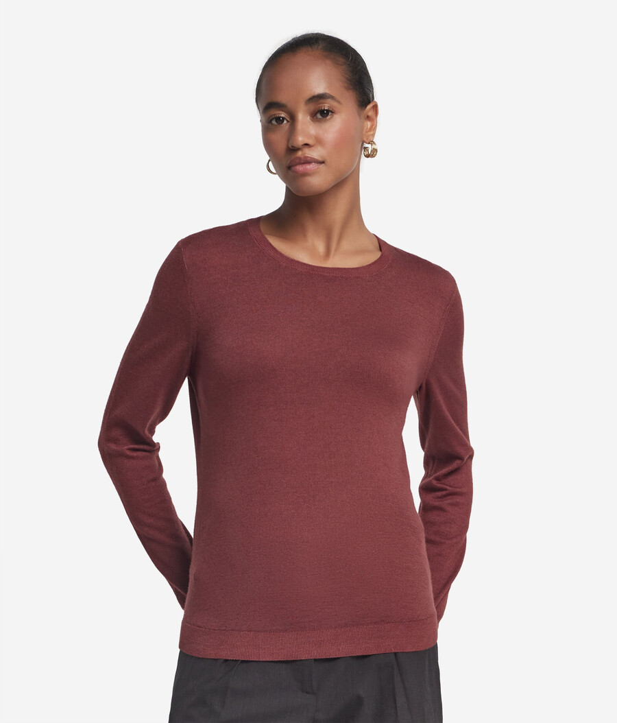 jersey de cachemira ultrafina con cuello redondo