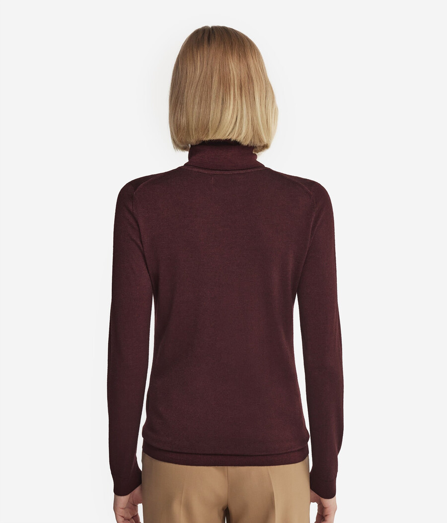 jersey de cuello alto de cachemira ultrafina