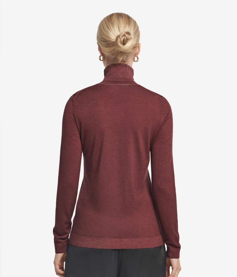 jersey de cuello alto de cachemira ultrafina