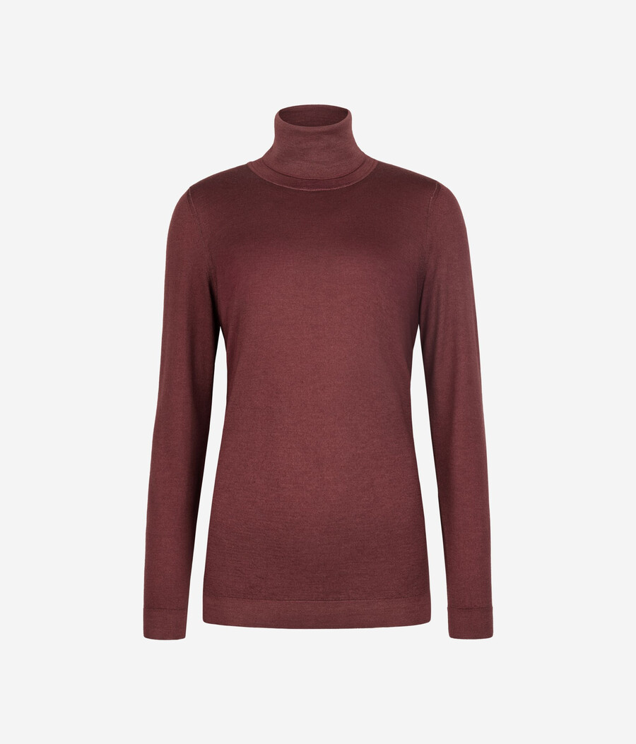 jersey de cuello alto de cachemira ultrafina
