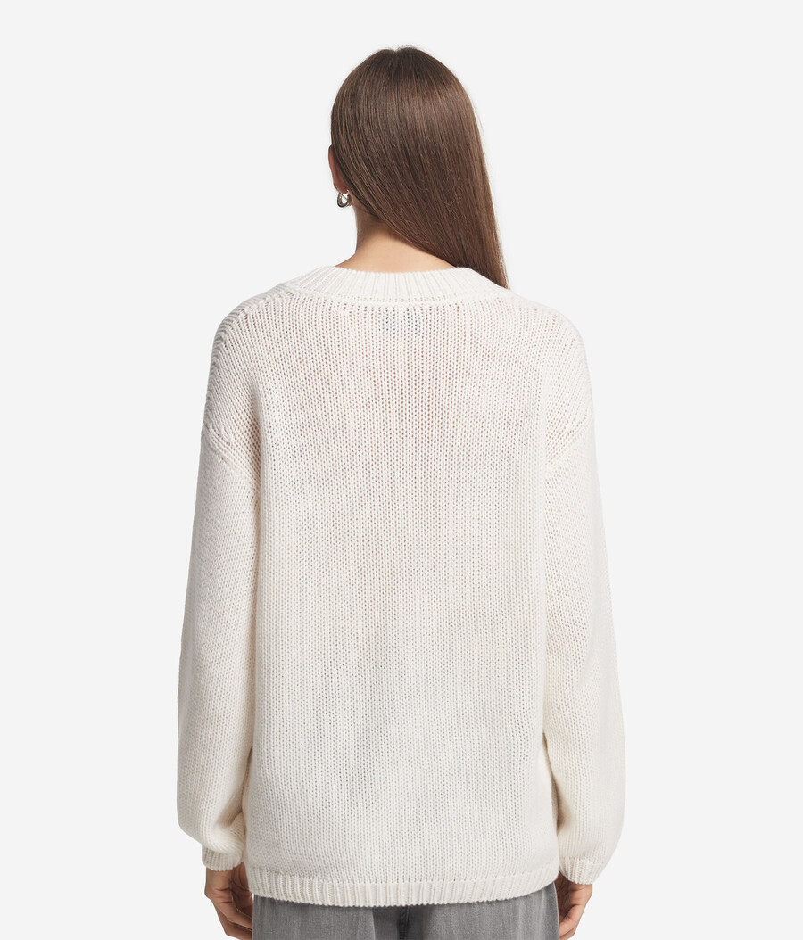 jersey de cuello en v de tricot de cachemira ultrasuave