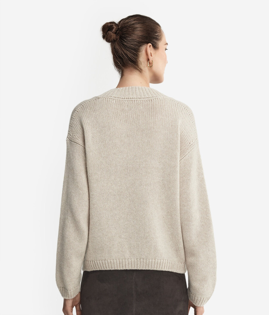 jersey de cuello en v de tricot de cachemira ultrasuave