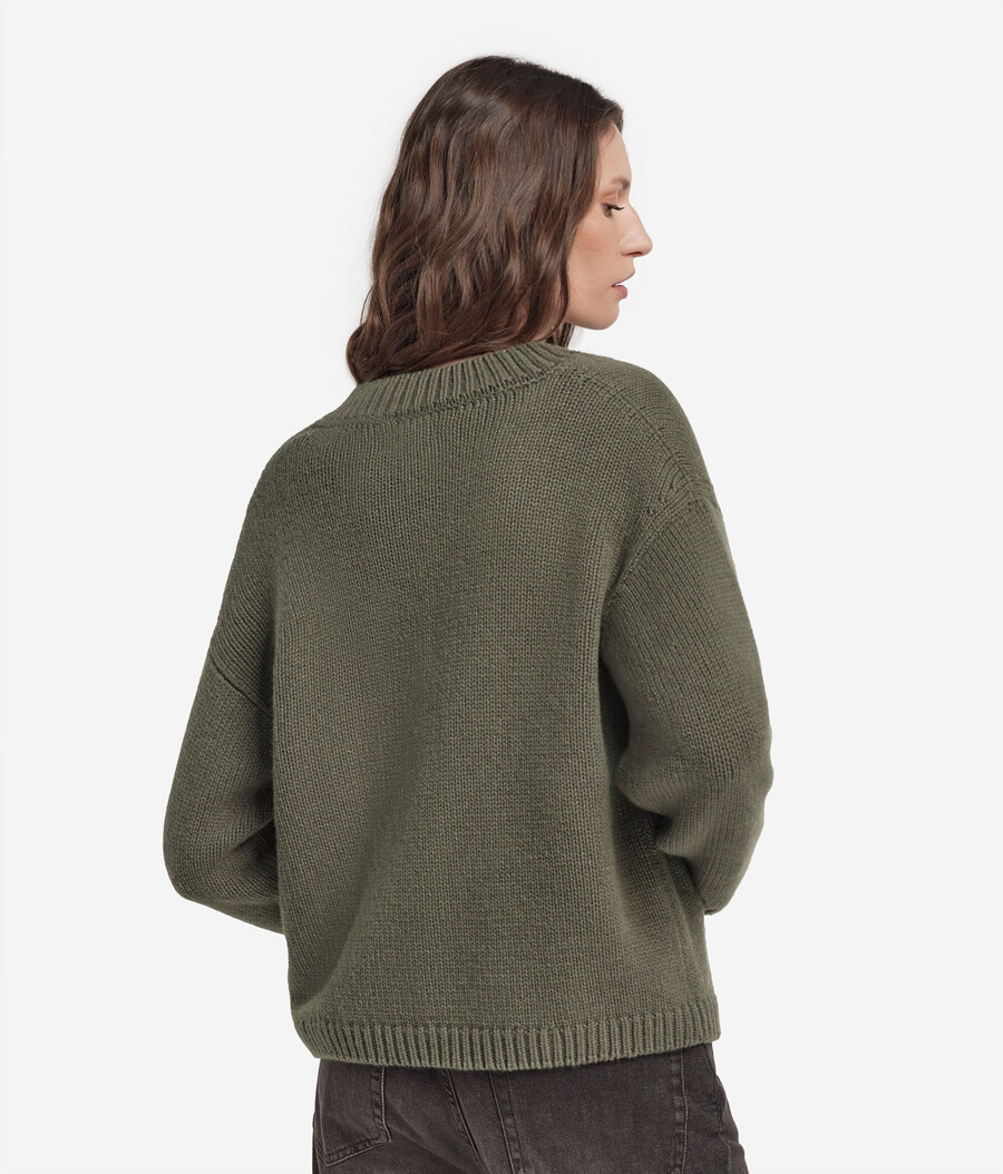 jersey de cuello en v de tricot de cachemira ultrasuave