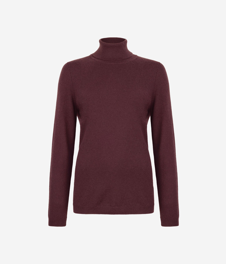 suéter de cuello alto de cachemira ultrasuave
