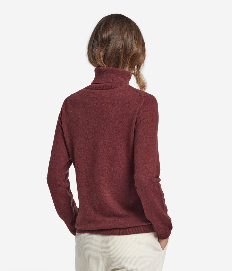 suéter de cuello alto de cachemira ultrasuave