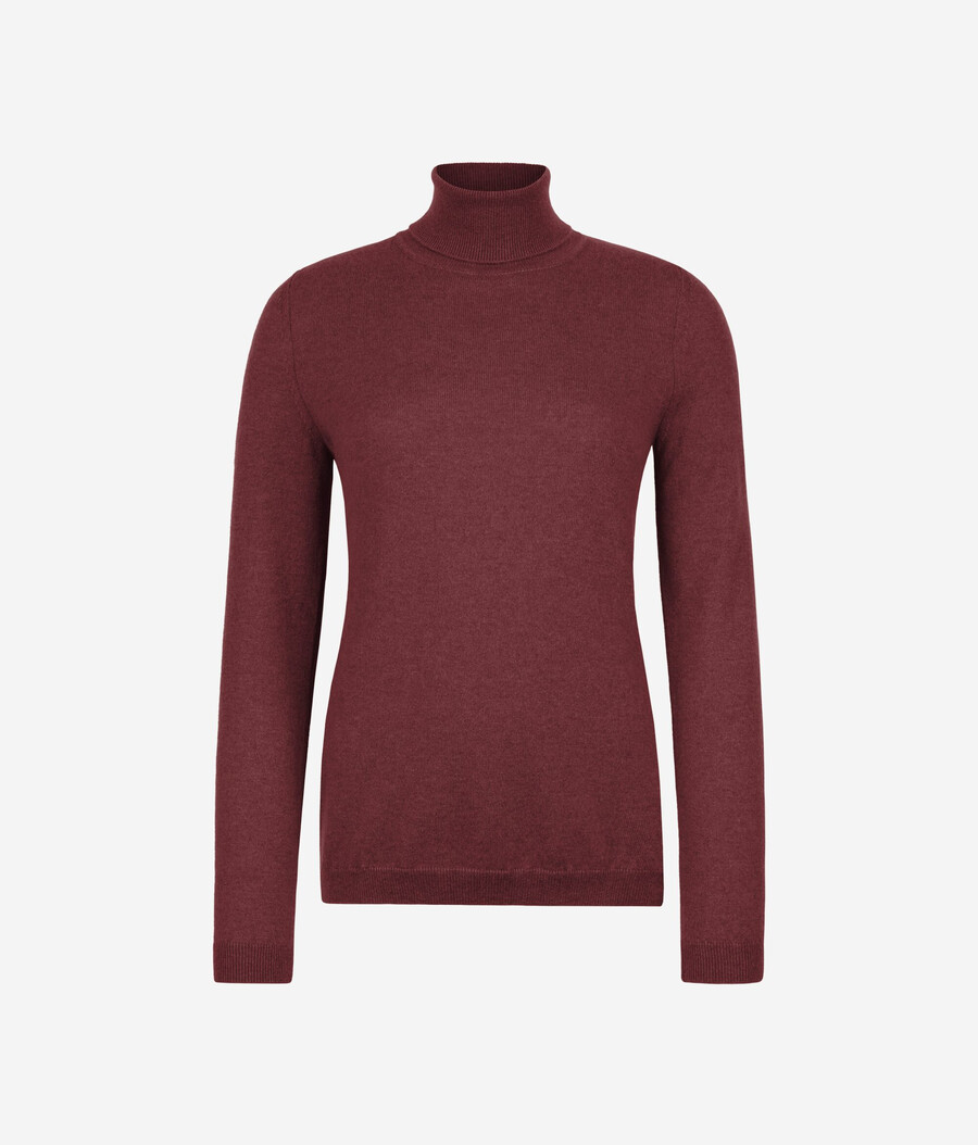 suéter de cuello alto de cachemira ultrasuave