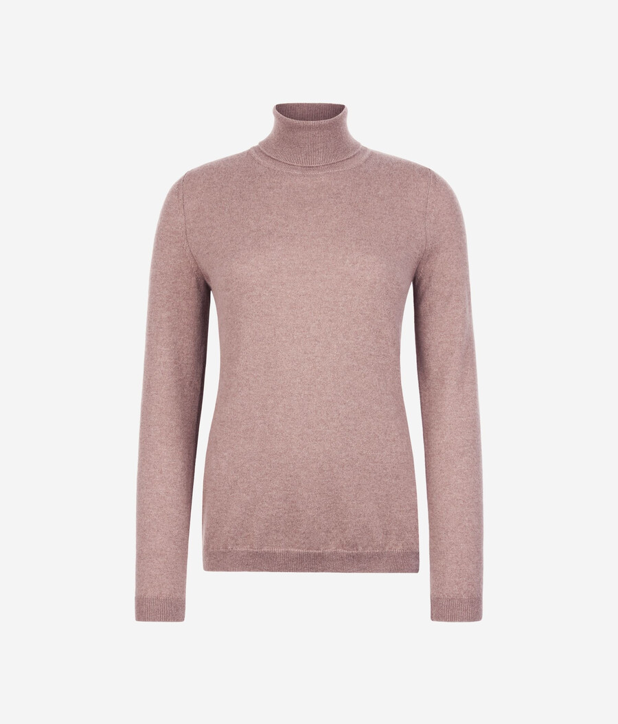 suéter de cuello alto de cachemira ultrasuave
