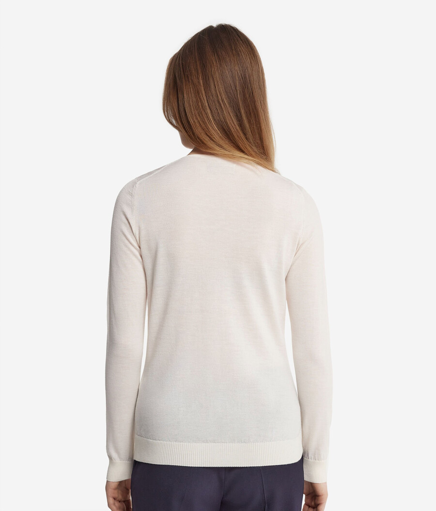 jersey de cachemira ultrafina con cuello en v