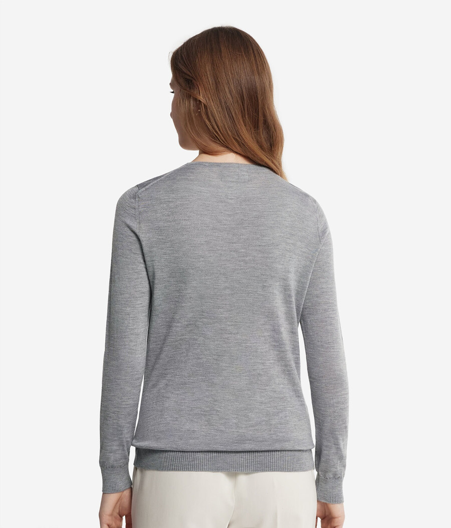 jersey de cachemira ultrafina con cuello en v