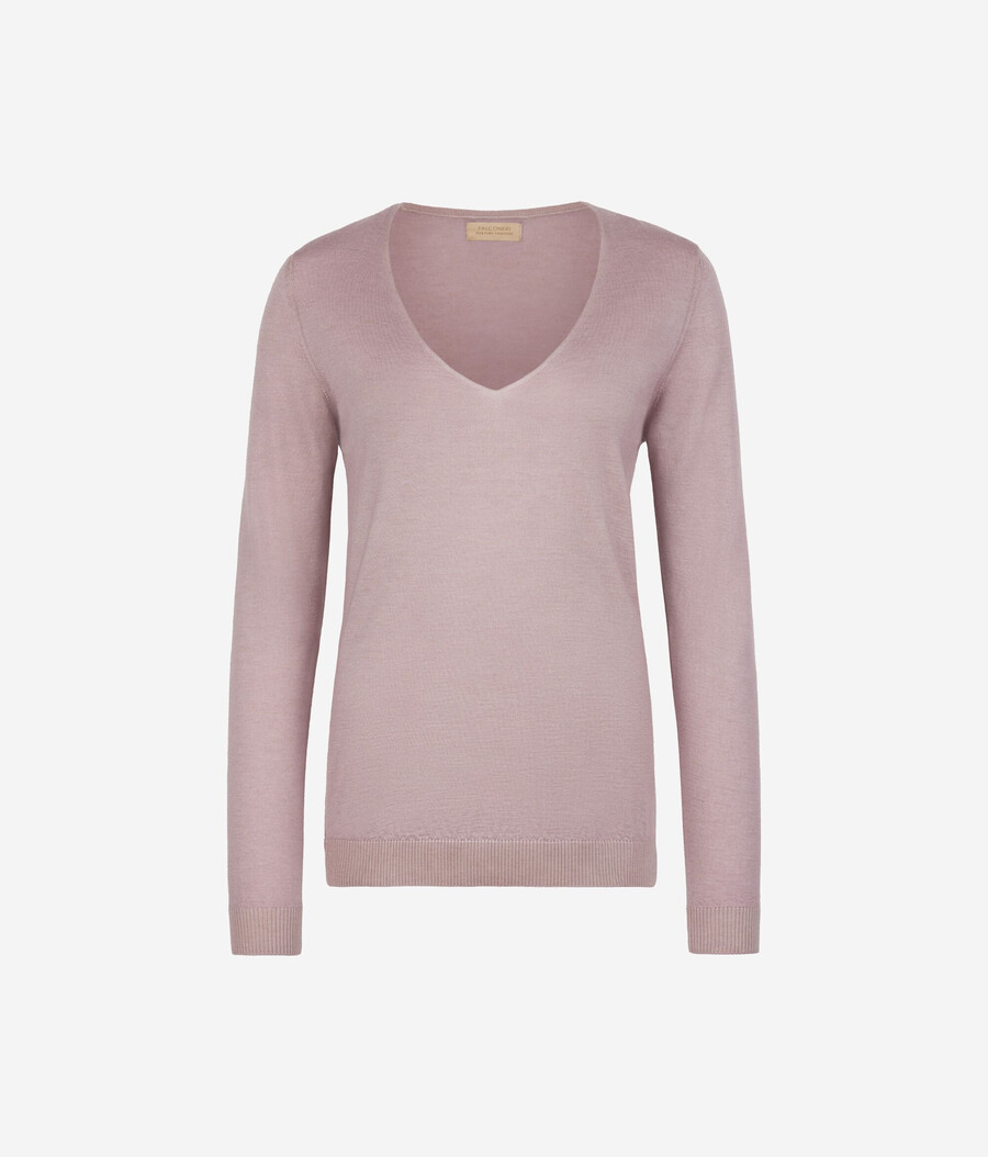 jersey de cachemira ultrafina con cuello en v