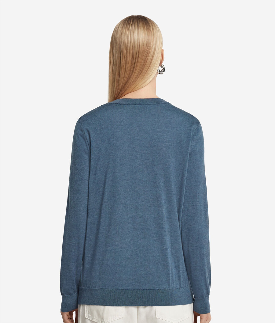 jersey de cachemira ultrafina con cuello redondo