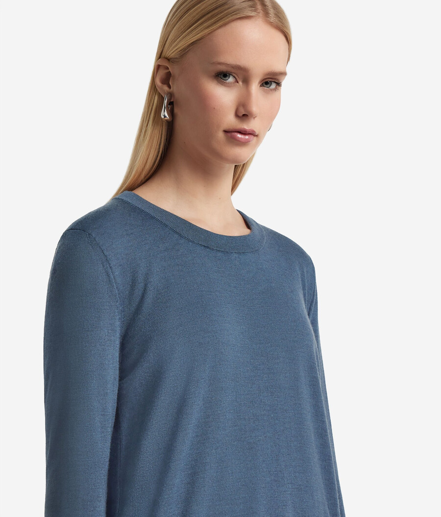 jersey de cachemira ultrafina con cuello redondo