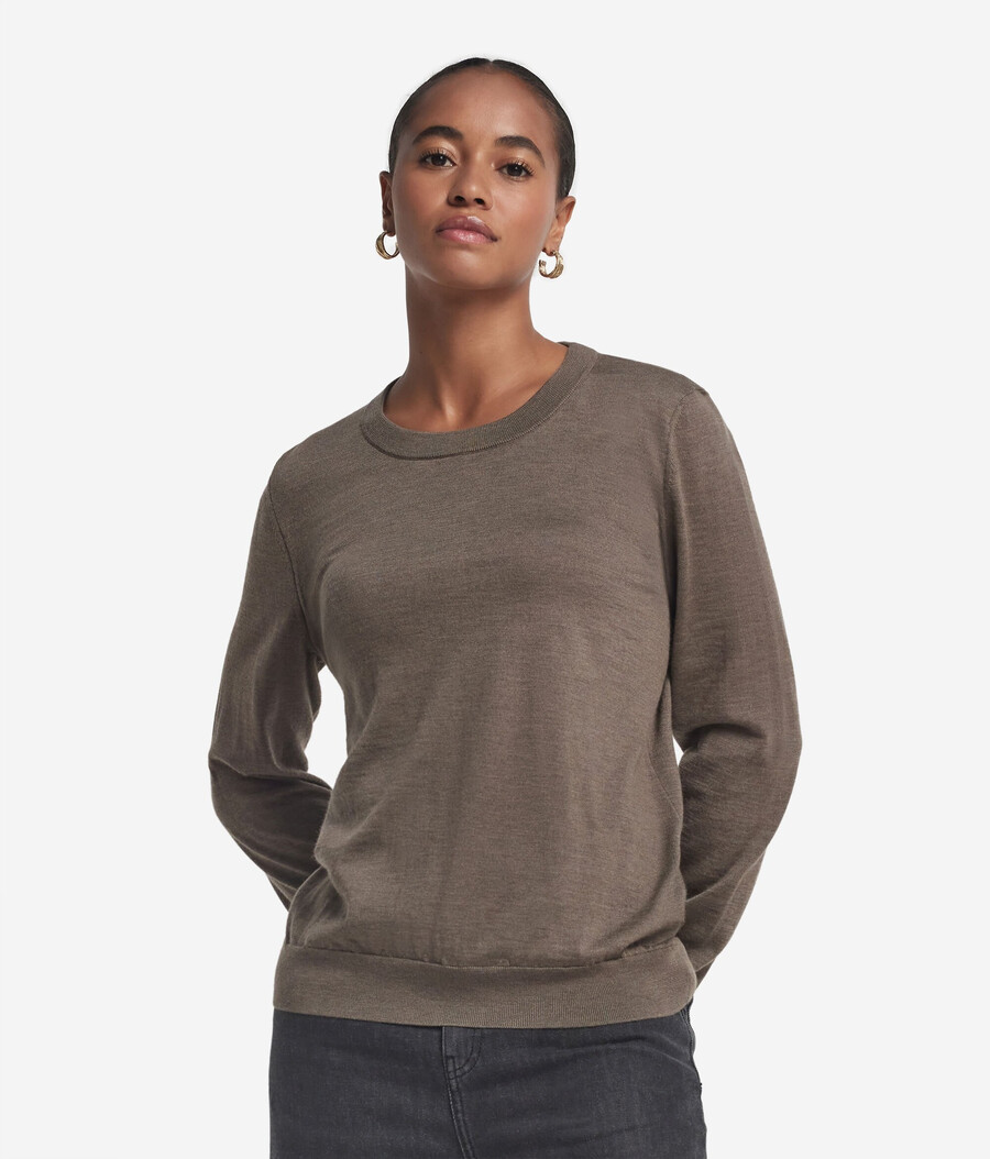 jersey de cachemira ultrafina con cuello redondo