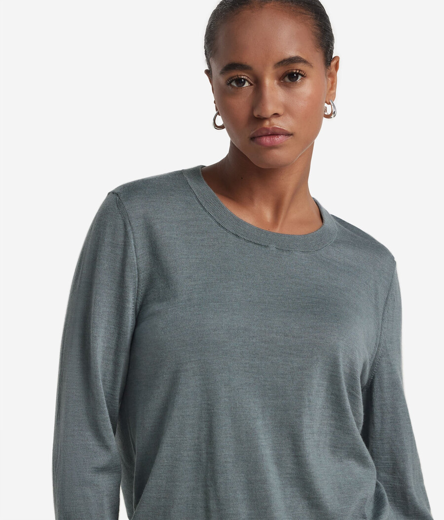 jersey de cachemira ultrafina con cuello redondo