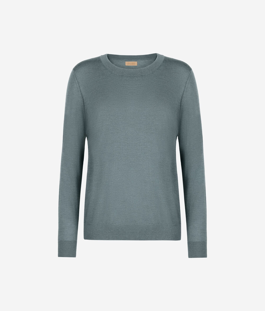 jersey de cachemira ultrafina con cuello redondo