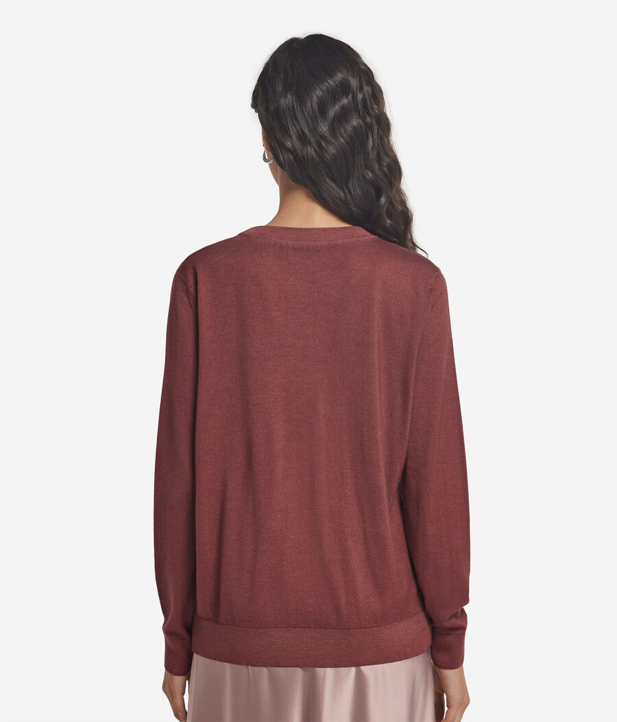 jersey de cachemira ultrafina con cuello redondo
