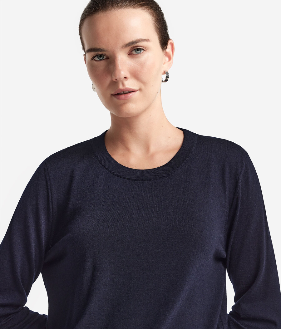 jersey de cachemira ultrafina con cuello redondo