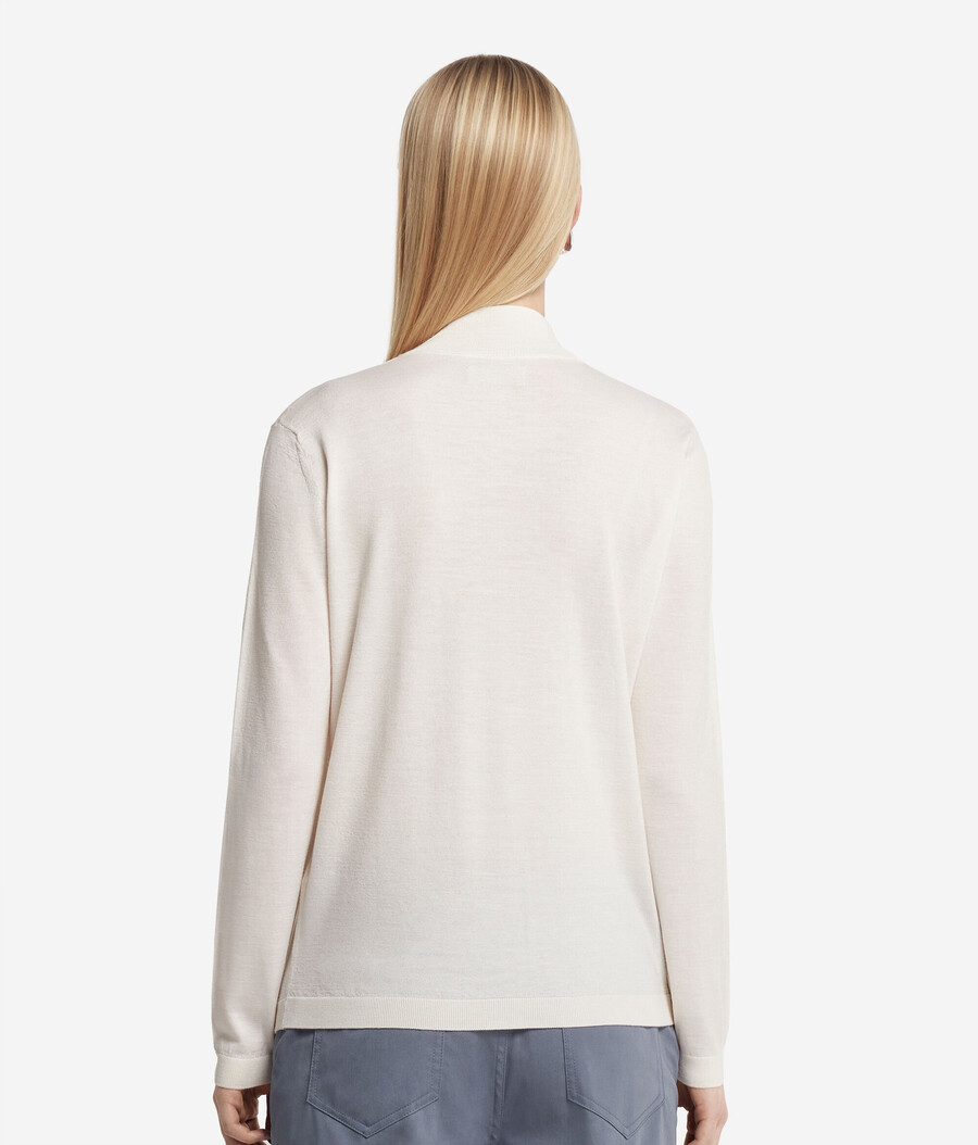 jersey de cuello alto con acabado de cachemira