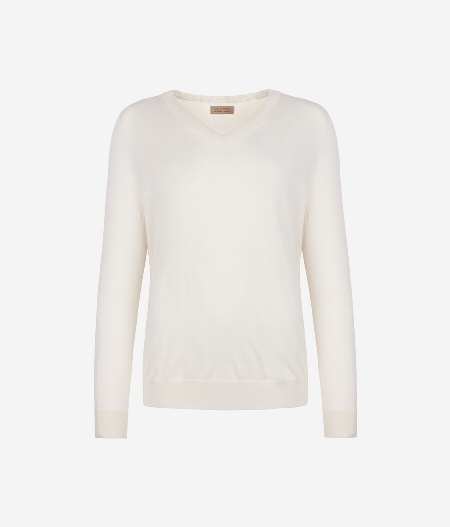 jersey de cachemira ultrafina con cuello en v