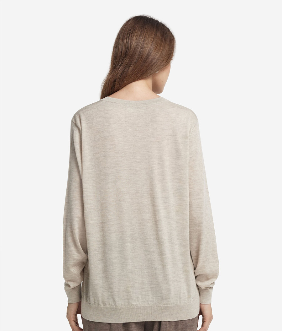jersey de cachemira ultrafina con cuello en v