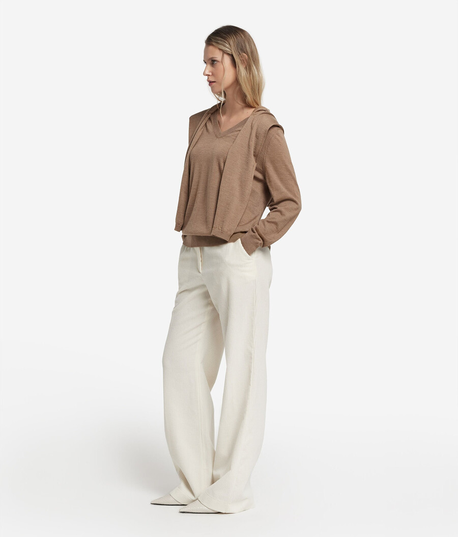 jersey de cachemira ultrafina con cuello en v