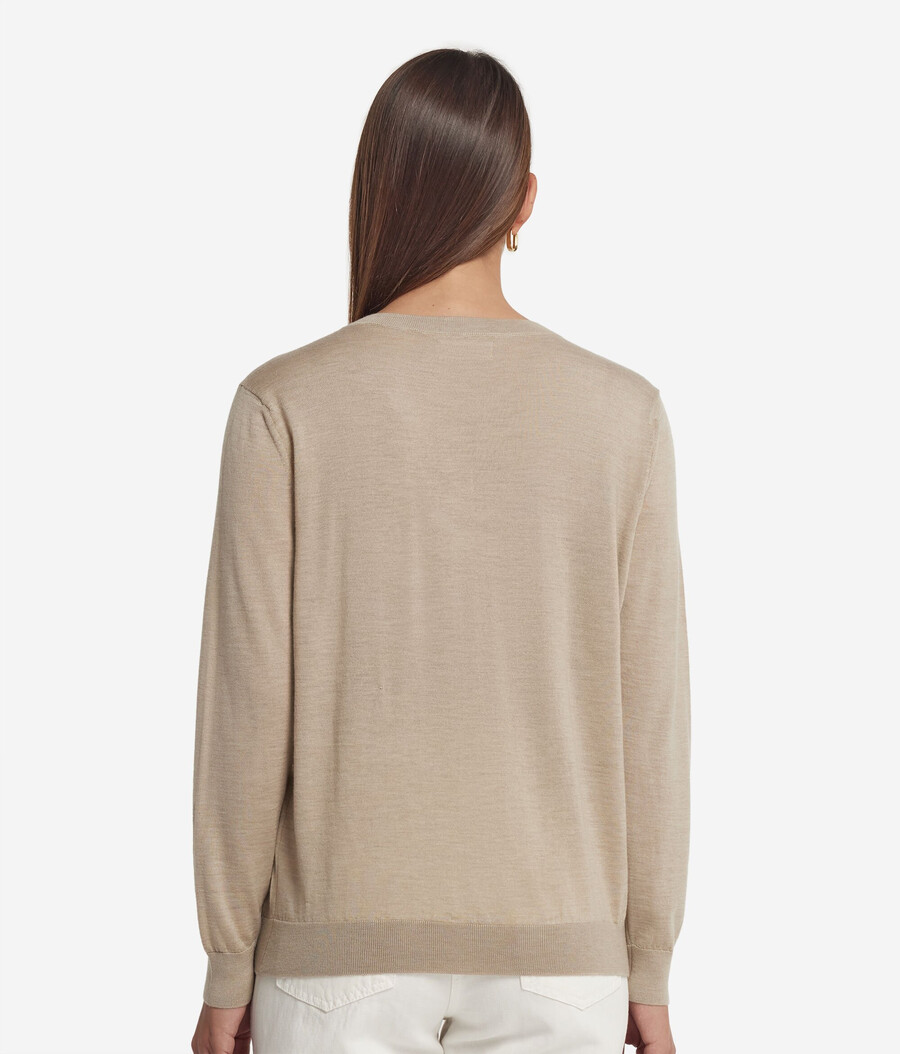 jersey de cachemira ultrafina con cuello en v