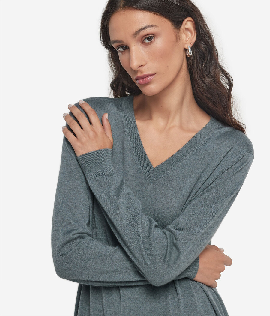 jersey de cachemira ultrafina con cuello en v