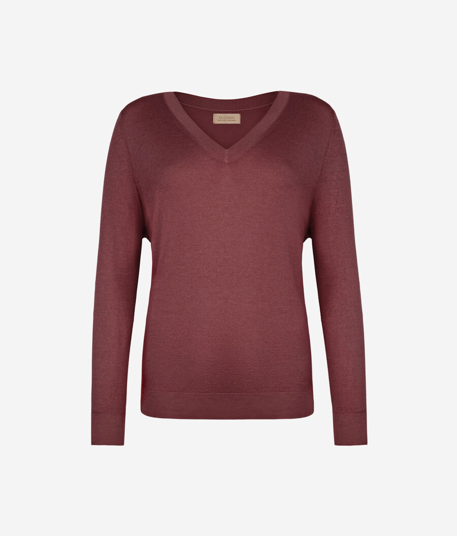jersey de cachemira ultrafina con cuello en v