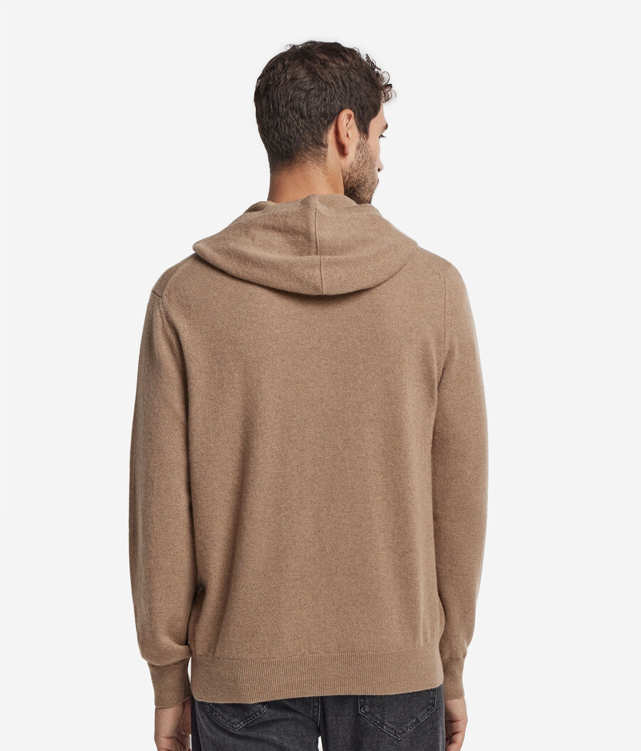 sudadera de cachemira ultrasuave con cremallera completa