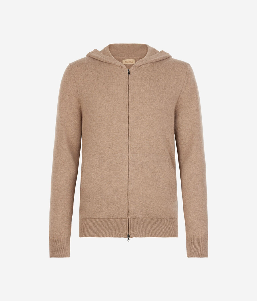 sudadera de cachemira ultrasuave con cremallera completa