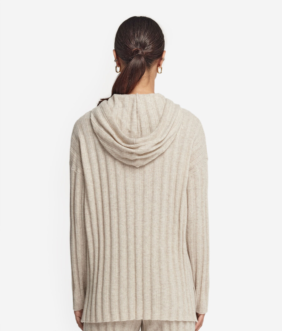 sudadera de cachemira ultrasuave acanalada