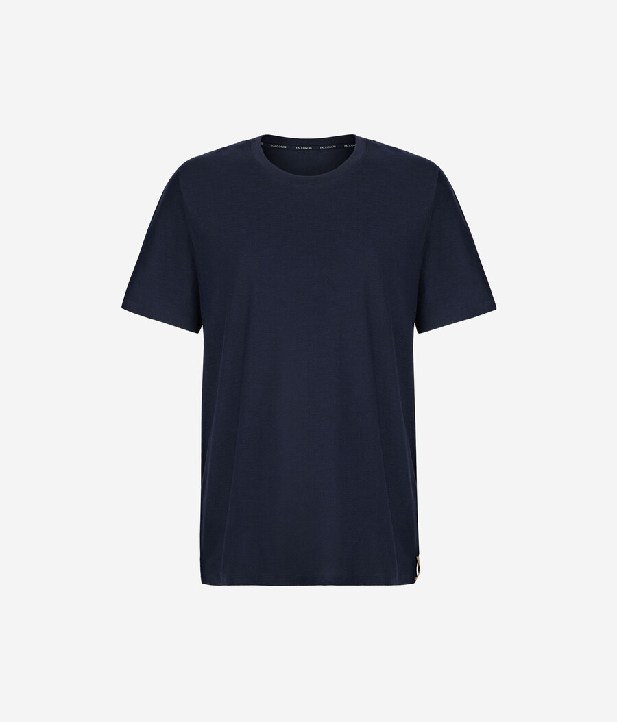 camiseta de algodón de manga corta y cuello redondo