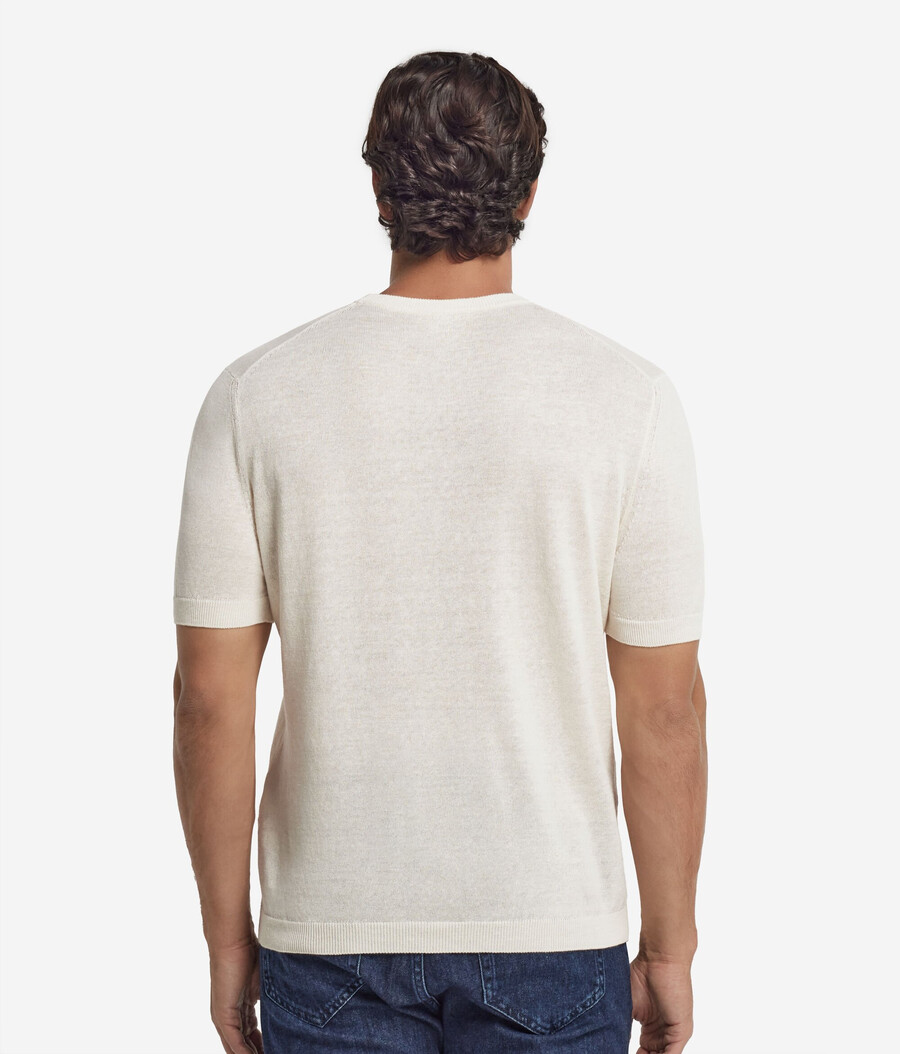 camiseta de algodón y lino