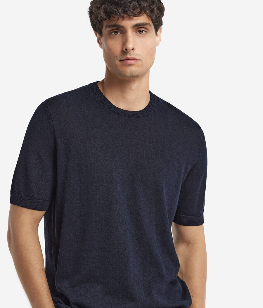 camiseta de algodón y lino