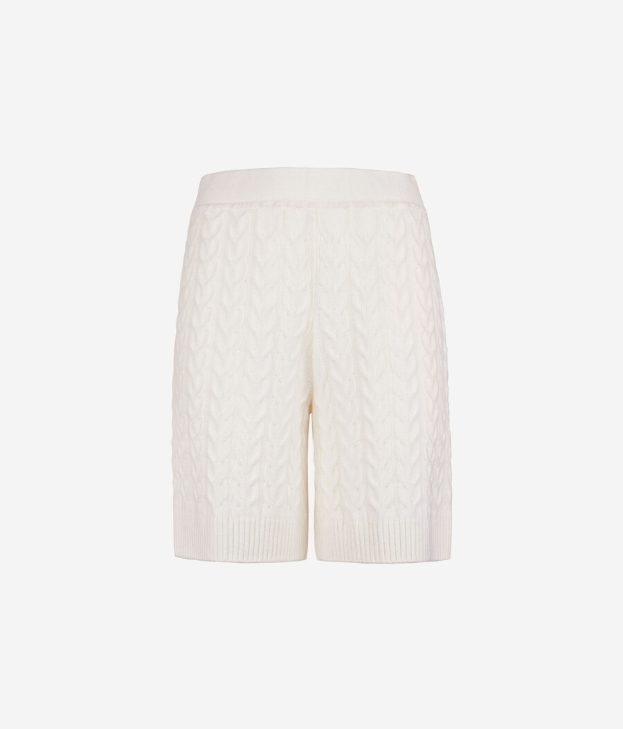 pantalones cortos de cachemira ultrasuaves con puntada trenzada