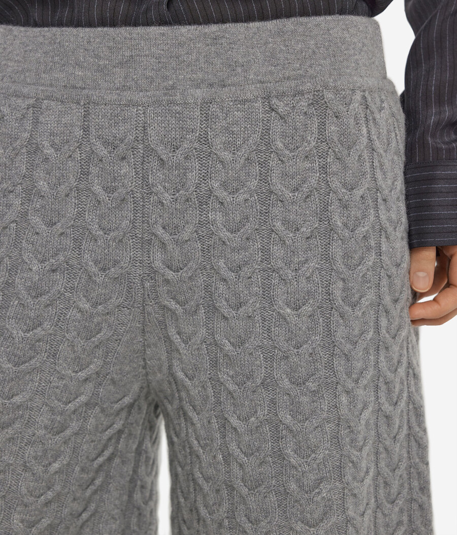 pantalones cortos de cachemira ultrasuaves con puntada trenzada