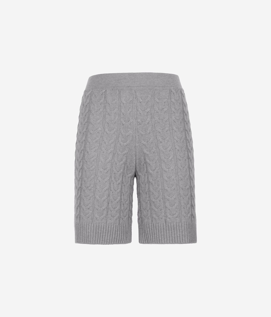 pantalones cortos de cachemira ultrasuaves con puntada trenzada