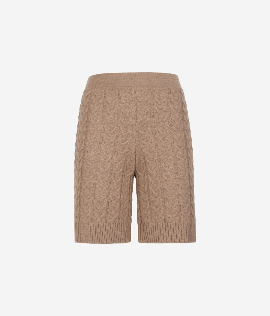 pantalones cortos de cachemira ultrasuaves con puntada trenzada