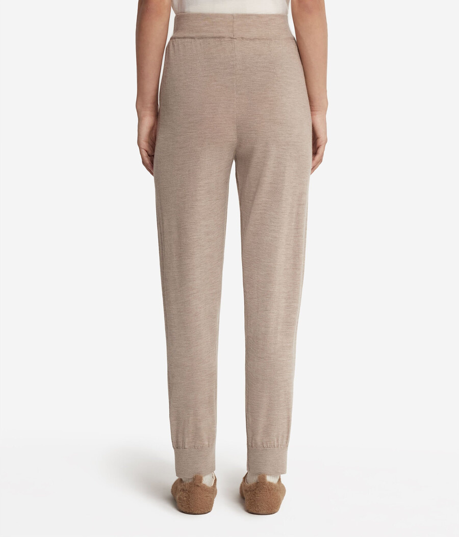 pantalones de cachemira ultrafina con puños en los tobillos