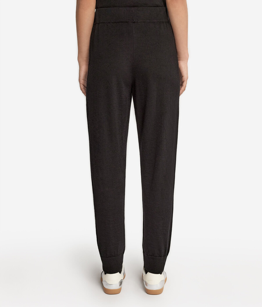 pantalones de cachemira ultrafina con puños en los tobillos