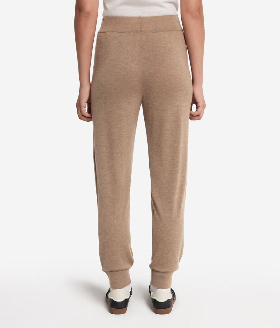 pantalones de cachemira ultrafina con puños en los tobillos