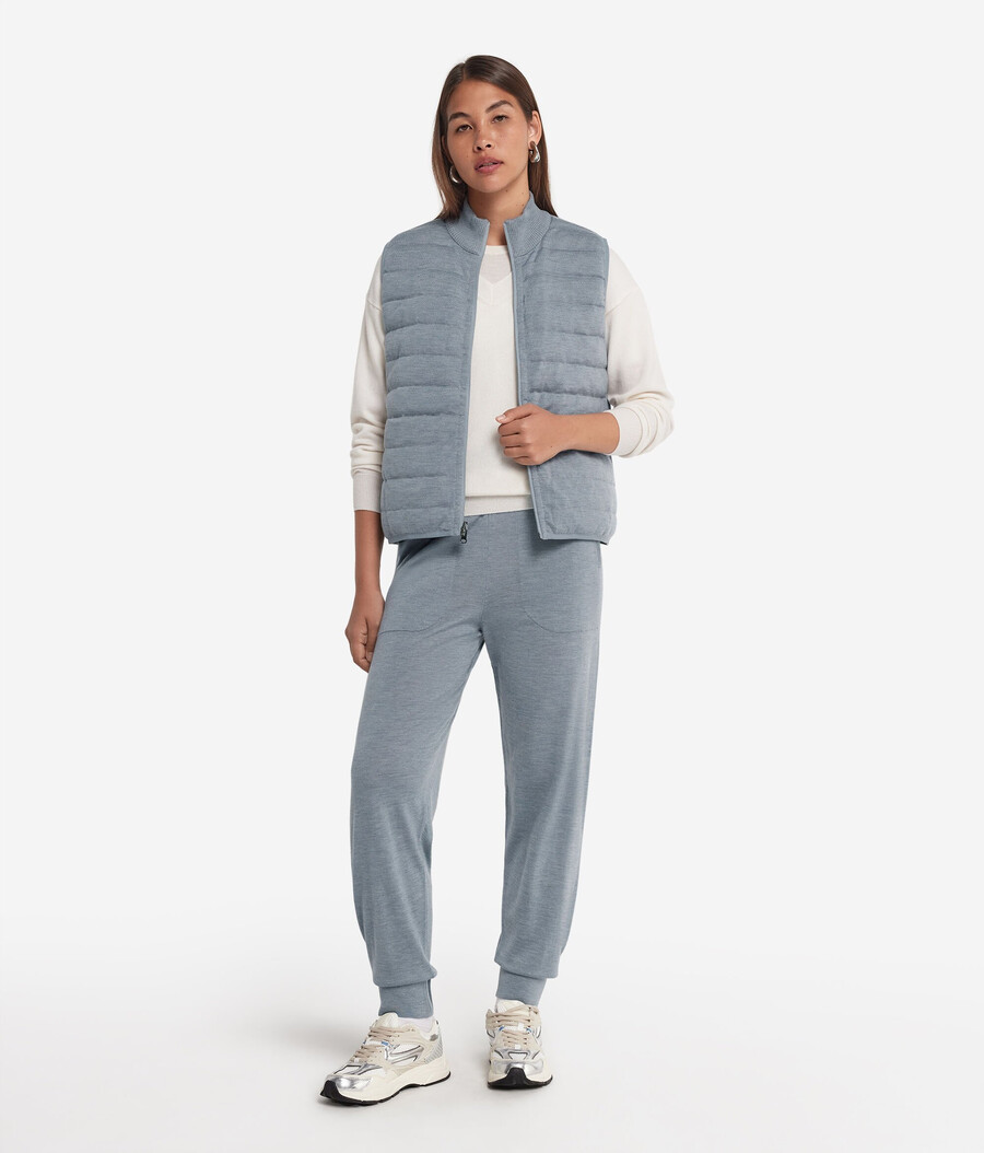 pantalones de cachemira ultrafina con puños en los tobillos