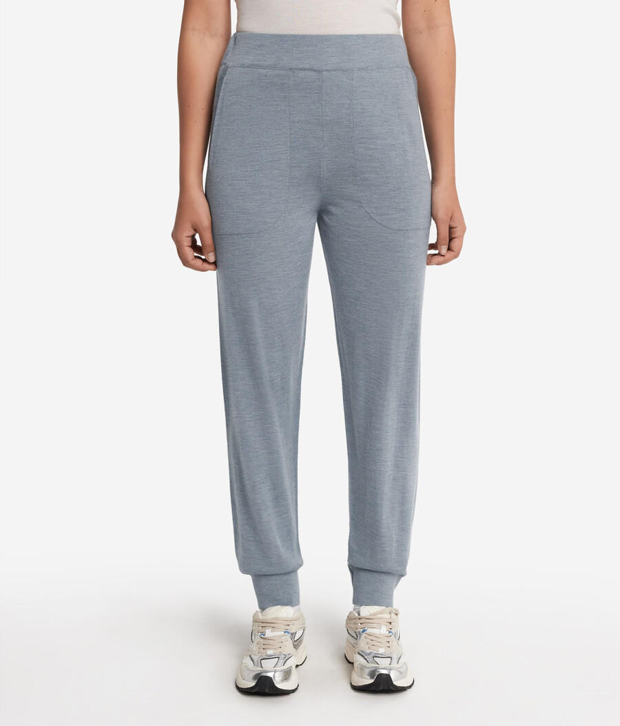 pantalones de cachemira ultrafina con puños en los tobillos