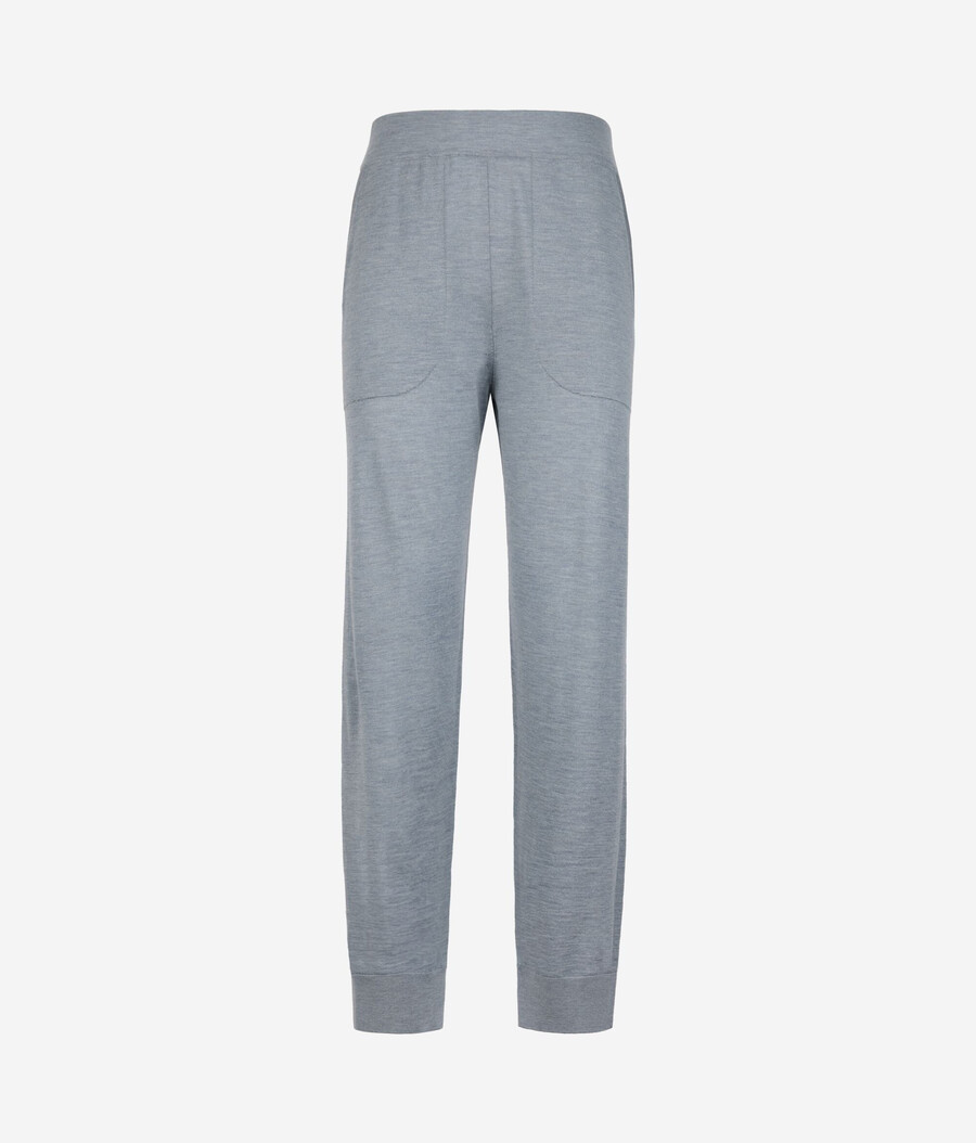 pantalones de cachemira ultrafina con puños en los tobillos