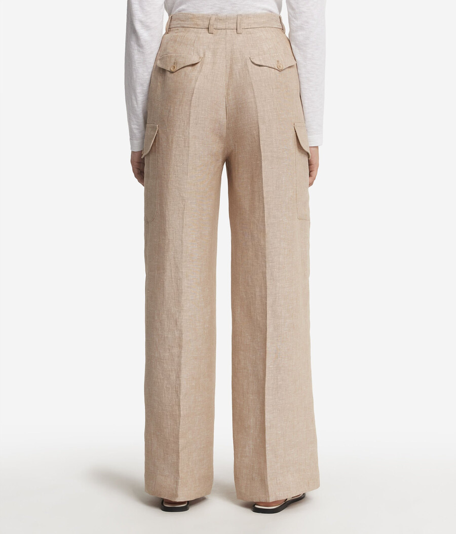 pantalones cargo de lino