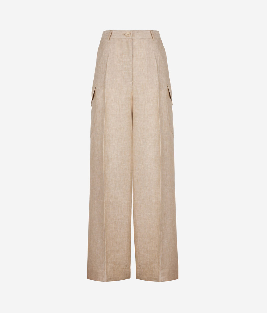 pantalones cargo de lino