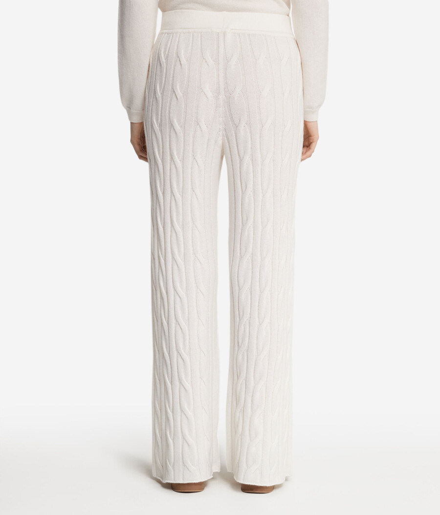 pantalones de cachemira ultrasuaves de punto cable