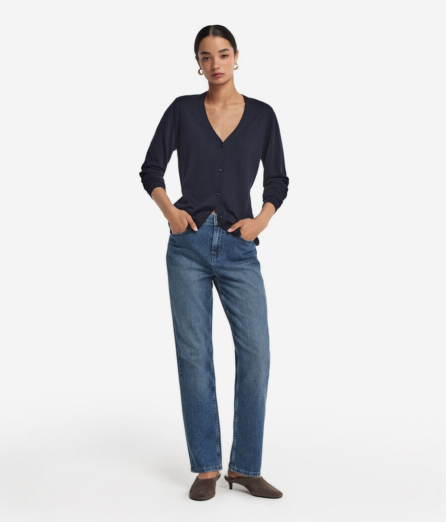 pantalones de cachemira y mezclilla
